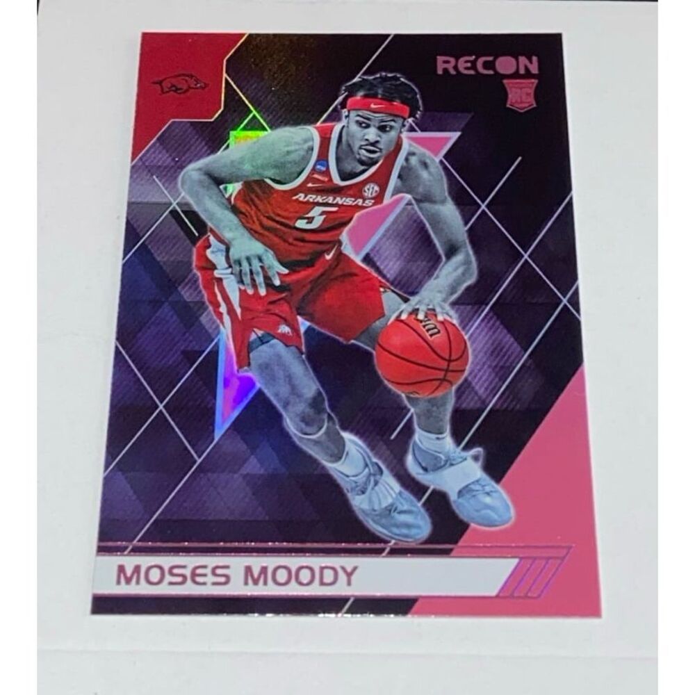 Moses Moody 2021-22 Chronicles Recon Pink‎ Rookie Warriors Arkansas Razorbacks